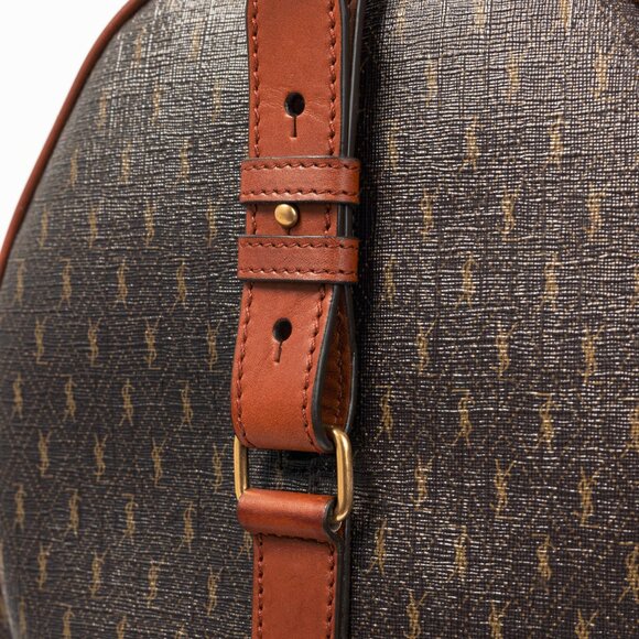 Saint Laurent Le Monogramme 72H Duffle Chestnut Cassandre Canvas & Leather Bag - Picture 10 of 16